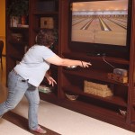 Residents enjoy bowling on Nintendo wii